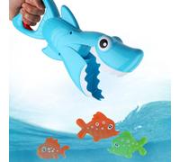 Jouet De Bain Attrape Requin Amusant Pour Garçons Et Filles, Jeu D'Attrapage Avec 4 Poissons, Puzzle De Bain Interactif, Jouet D'Eau De Pêche, 1 Ensemble