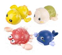 Jouet de Bain Bébé,4 Pièce, Jeux de Bain, Animaux Jouets Flottants, Jouet à Remonter Bain, Jouets Flottants, Jouet de Piscine, Salle de Bain Jouets, Jouets de Bain pour Garcon Fille