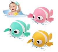 Jouet de Bain Bébé, NEWSTYLE 3 Pièces Jouet de Bain à Remonter pour Bebe, Jeux de Bain pour Bebe Enfant 1 2 3 4 Ans, Bebe Natation Piscine Jouet Animaux Jouets Flottants, Jeu d'eau Jouet de Piscine