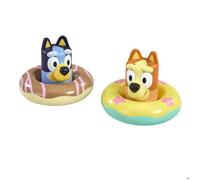 Jouet de bain - Bluey - Coffret Bouées de Bain - Roue à eau tournante - Gobelets verseurs - Multicolore
