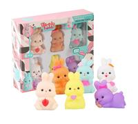 Jouet de Bain de Lapin - 6pcs Sound Making Bathtub Animaux, Jeu de Jeu d'eau Flottante, Figurines de Baignoire, Jouets de Baby Shower colorés, Accessoires de Piscine légers | de la f