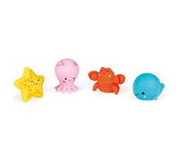 Janod – Jouet de bain 4 gicleurs Animaux de la mer