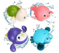Jouet de Bain - JANTE - 4 Pièces Animaux Flottants - Plastique de Haute Qualité - Mixte - 0-4 ans
