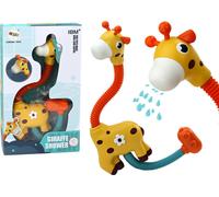 Jouet de bain jaune avec pomme de douche girafe