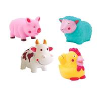 Ludi – Aspergeurs de bain Ferme – 4 animaux arroseurs, jouet bain/plage pour bébé dès 10 mois