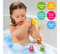 TOMY Jouet de bain Ma canne à pêche 3-en-1 dès 12 mois multicolore TU