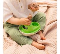 Jouet de bain made in france en matière recyclée bateau de mr renard