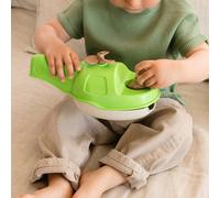 Jouet de bain made in france en matière recyclée hélicoptère de mr renard