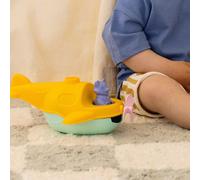 Jouet de bain made in france en matière recyclée hydravion de mr renard