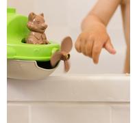 Jouet de bain made in france en matière recyclée hydravion de mr renard