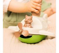 Jouet de bain made in france en matière recyclée hydravion de mr renard