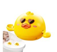 Jouet de bain pour enfant - Canard avec lunettes de soleil - Mouvement mécanique - ABS - 8 cm de large - Flotte dans l'eau - Pour baignoire, piscine, bain d'enfant - Sûr et amusant