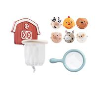 Jouet de Bain pour | Jeu de Piscine interactif Amusant avec 6 balles d'animaux | Panier de Basket de avec ventouses | Jouet de Jeu d'eau pour et Filles | pour Les Voyages, la