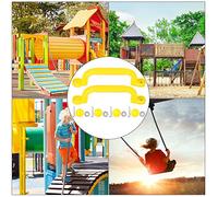 Jouet de Balançoire de sécurité pour Aire de Jeux pour Enfants, Poignée Antidérapante pour Le Fitness en Plein Air, Poignée D'aire de Jeu en Plastique Durable pour Enfants Rouge Bleu Jaune