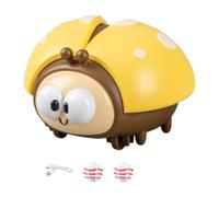 Jouet de balle de coccinelle suspendue, ensemble de jeu sensoriel d’animal électronique avec ailes mobiles USB Jeu de soufflage flottant rechargeable, un bon compagnon pour les enfants (Jaune)