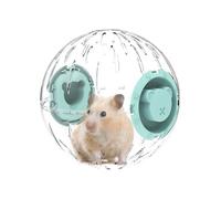 Jouet de balle de course pour hamster, roue transparente spacieuse pour animaux de compagnie, balle à prise confortable avec un adorable matériau PP, accessoire de sécurité anti-stress, exercice pour