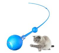 Jouet de Balle Électrique pour Chat avec Corde - 3 Modes Interactifs avec Jeu de Queue Roulante - avec Queue pour Divertissement Jeu Roulant Automatique Rechargeable pour Exercice et Dressage