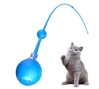 Jouet de balle électrique pour chat avec corde, balle automatique pour chat | 3 modes de déplacement balle pour chat | Avec Tail Entertainment Automatic Rollling Game Rechargeable pour l'entraînement