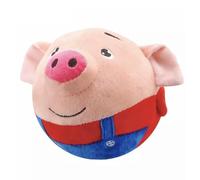 Jouet de Balle Rebondissante pour Chiens, Jouets de Chien Interactif pour Animaux de Compagnie Rebondistes, Rechargeable, Interactif et Lavable Son électronique (Cochon Rouge)
