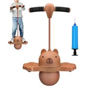 Jouet de balle sauteur - Poignée de pompe Capybara - Ballon de gymnastique gonflable - Construction durable en matériau souple - Équipement de jeu actif amusant pour maternelle, école primaire, maison