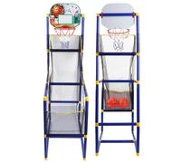 Jouet de basket-ball d'arcade portable pour : mini machine de jeu de tir en plein air en intérieur avec filet et plateau, stand d'assemblage de jeu de sport pour le plaisir familial,