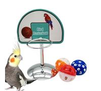 Jouet de basket pour oiseaux, perroquet, petit jouet pour perroquet, avec 3 balles, terrain d'entraînement pour perruche