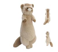 Jouet de belette Mustelid : Adorable support long pour serrer le corps, sculpture animale toucher doux, pièce décorative rembourrée pour crèche | Compagnon voyage canapé tir siège arrière décoration