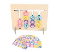 Jouet de Bloc en Bois |Jeu de logique Animale 4 Couleurs pour Les Jeunes de 3 à 6 Ans |Jouets d'éducation précoce pour la Reconnaissance des Couleurs/la pensée Spatiale |36 Cartes