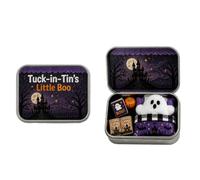 Jouet De Boîte en Fer Blanc Fantôme d'halloween, Mini Maison Hantée | Taille Compacte Portable, Avec Mini Livre De potiron Fantôme En Peluche, Pour Étagère, Bureau, déplacement
