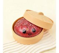 Jouet De Boulettes à Paillettes avec Boîte, Grande Boule Anti-Stress Bao Bun à Montée Lente, Fidget Sensoriel Scintillant pour Adultes Et Enfants, Soulagement De L'anxiété (Rouge)