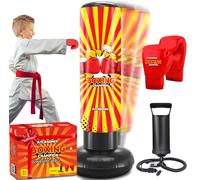 Jouet de boxe gonflable pour garçons âgés de 4 à 8 à 12 ans, mannequin de kick-dummy, équipement de karaté, jeu actif amusant, fête d'anniversaire pour enfants, kit de boxe durable
