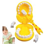 Jouet de brosse à dents girafe - Modèle de dents dentaires amovibles | ensemble de éducatif préscolaire, simulation d'habitudes hygiéniques, pratique de brossage pour, outil d'apprentissage