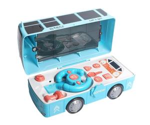 Jouet de bus, son et lumière, conduire au volant, jouet éducatif | Jouet de bus, lumière sonore, design de conduite précédent, favorise l'apprentissage imaginatif et interactif