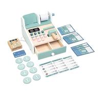 Jouet De Caisse Enregistreuse - Bois | Calculatrice Caissee Enregistreuse Ensemble De Jeu Éducatif | Ensemble De Cuisine Pour , Jeu De Simulation De Caisse D'argent, Apprentissage Du Comptage,