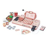 Jouet de Caisse Enregistreuse pour Enfants avec Son,Scanner,Nourriture,Panier d'achat,Cadeau de Carte de Crédit pour 3 4 5 6 7 8+ Ans Garçons Filles