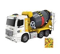 Jouet de camion de mélangeur de ciment: jouet de construction, véhicule mélangeur interactif | Camion à batterie rotatif, effets de lumière sonore, un grand mélangeur à ciment, n