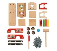 Jouet de camion de pompiers en bois, jouet éducatif multifonctionnel de camion de pompiers de vis de démontage cadeau