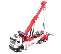 Jouet de Camion-Grue de Construction, Véhicule-Grue Multifonctionnel aux Détails Complexes avec 2 Crochets, sans Danger pour Les Enfants, Capacités Pratiques, Placement Pile Bouton LR44