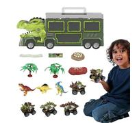 Jouet de camion - transport de dinosaures Jouet |de transport de dinosaures | Véhicule dinosaure à tirer avec lumière,Grand véhicule d'ingénierie de dinosaure de jouetd'inertie pour en savoir plus su