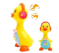 Jouet de canard dansant - Figurine d'apprentissage du mouvement chantant, animal électronique d'entraînement à ramper avec capteur de lumière, dispositif interactif d'accompagnement d'activité sensori