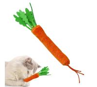 Jouet de carotte de chat interactif - 5,5 pouces mâchonnez-vous avec un son de cloche pour apaisant, de la dentition, exercice de jeu avec une texture résistante à la bouchée, des divertissements pour