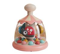 Jouet de carrousel de Presse pour enfnts - Jouet de Balle de à Pression de 7,68x6,1x6,1 Pouces, juets rotatifs à Pousser et à Faire Tourner Le carrousel coloré | Apprentissage et développe