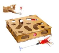 Jouet de casse-tête pour chats d'intérieur - Puzzle amusant pour l'exercice des animaux de compagnie | Parcours de jeu avec boules hochet pour chats - Pour intérieur extérieur Maison Appartement Salon
