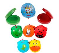 Jouet De Castagnettes En Bois De Dessin Animé Pour Enfants, Instrument De Percussion Musicale, Cadeau De Noël, Nouvelle Collection