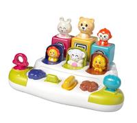 Jouet de Cause à Effet, Jouet à Cache-Cache - Coffre à Jouets interactif coloré pour Animaux,Jouets d'activité en Forme d'animaux pour garçons et Filles