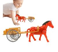 Jouet de charrette électrique pour Chevaux,Jouets pour Chevaux et charrettes | Ornement de Bureau modèle de Chariot | Modèle de Chariot tiré par des rétro pour la Maison, l'école et la garderi