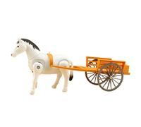 Jouet De Charrette Électrique pour - Modèle De Marche en Calèche Rétro, Action Alimentée par Batterie | Jouet ABS De Haute Qualité pour Les Amateurs De Chevaux Et Les Tout-Petits, Décoration E