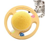 Jouet de Chat de Balle sisal, Chat grattant Le Chat | Astéroïdes Spatial Interactive Cat Exercice Jouet avec Cloche - Pet Ball pour Le Chaton pour Jouer et Faire de l'exercice, Jeux de Divertissement
