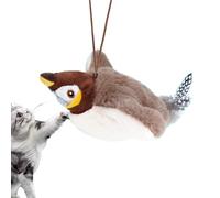 Jouet de chat d'oiseau électrique - Simulation du moineau interactif avec catnip, son réaliste, activation de mouvement | Exercice amusant et jouer au jouet pour chats, chatons, chasse intérieure, div
