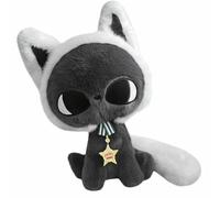 Jouet de Chat en Peluche de 25 cm / 35 cm avec médaille en Forme d'étoile, Animal Moelleux Doux et Blanc, adapté aux Enfants 25cm